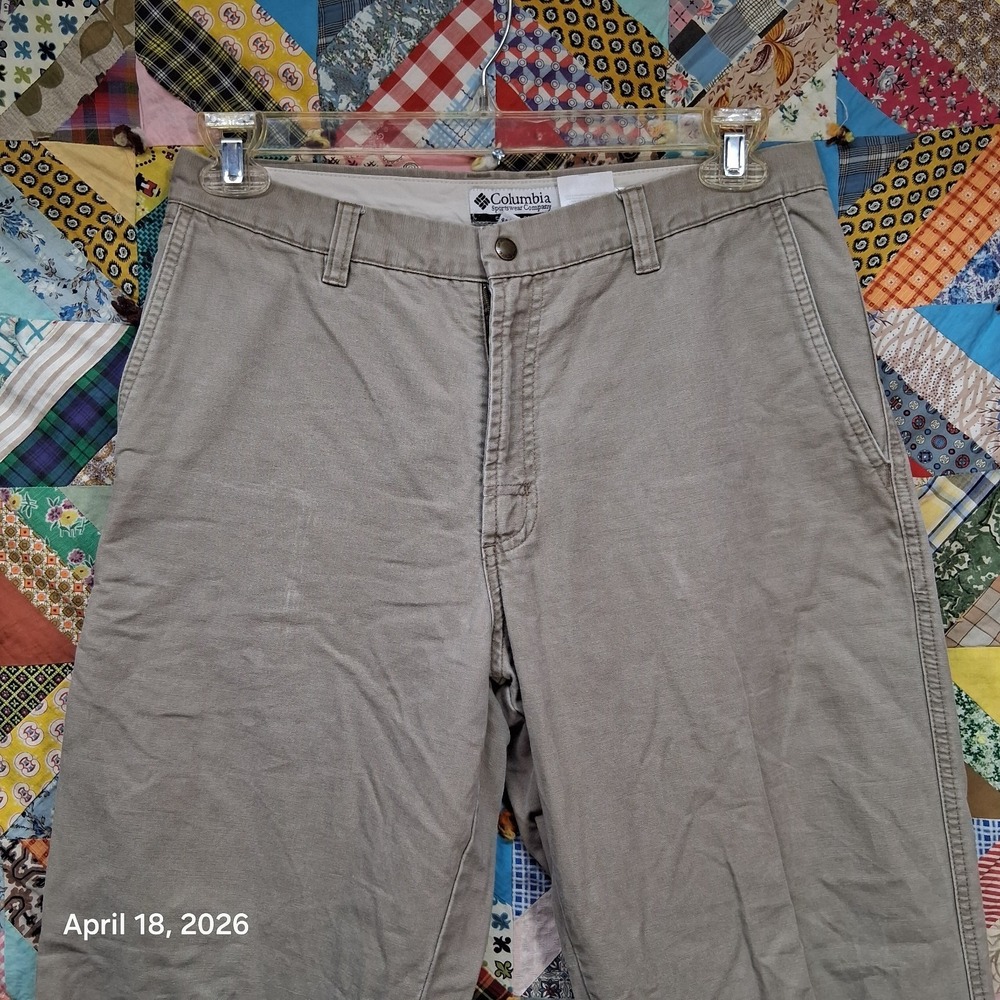 Columbia Roc Utility Hiking Pants Size 32x34 Gray Khaki Outdoor‎